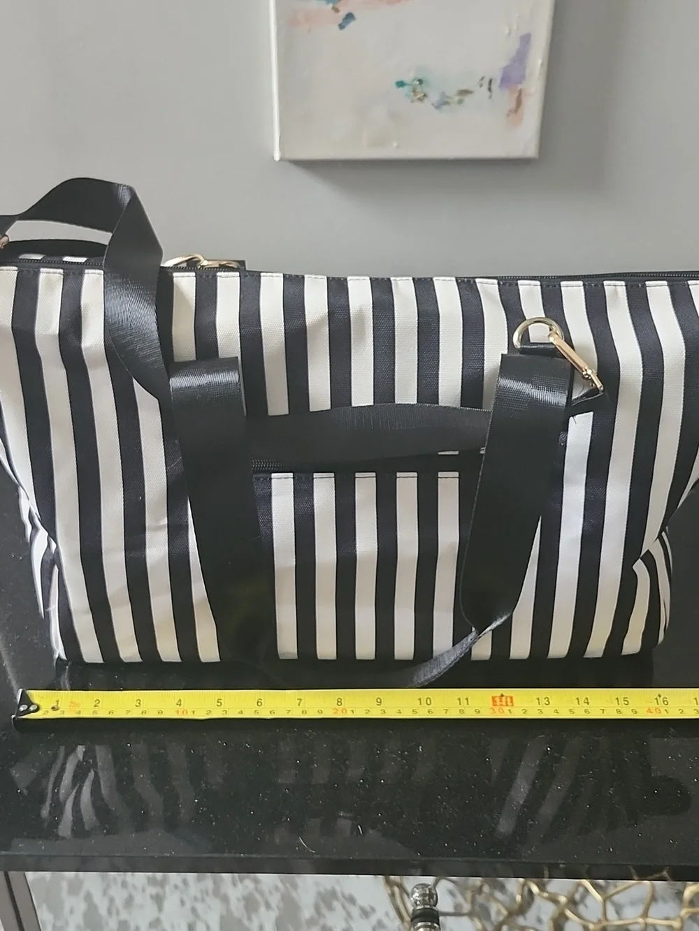 Alice + Olivia Duffle Bag In Positano Stripe